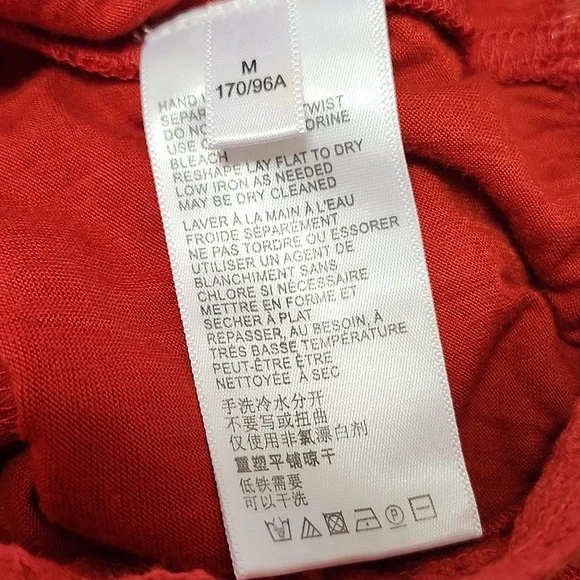 ANTHROPOLOGIE Soigne Red Eyelet Lace Sleeveless Cropped Top Bohemian Summer - Picture 3 of 12